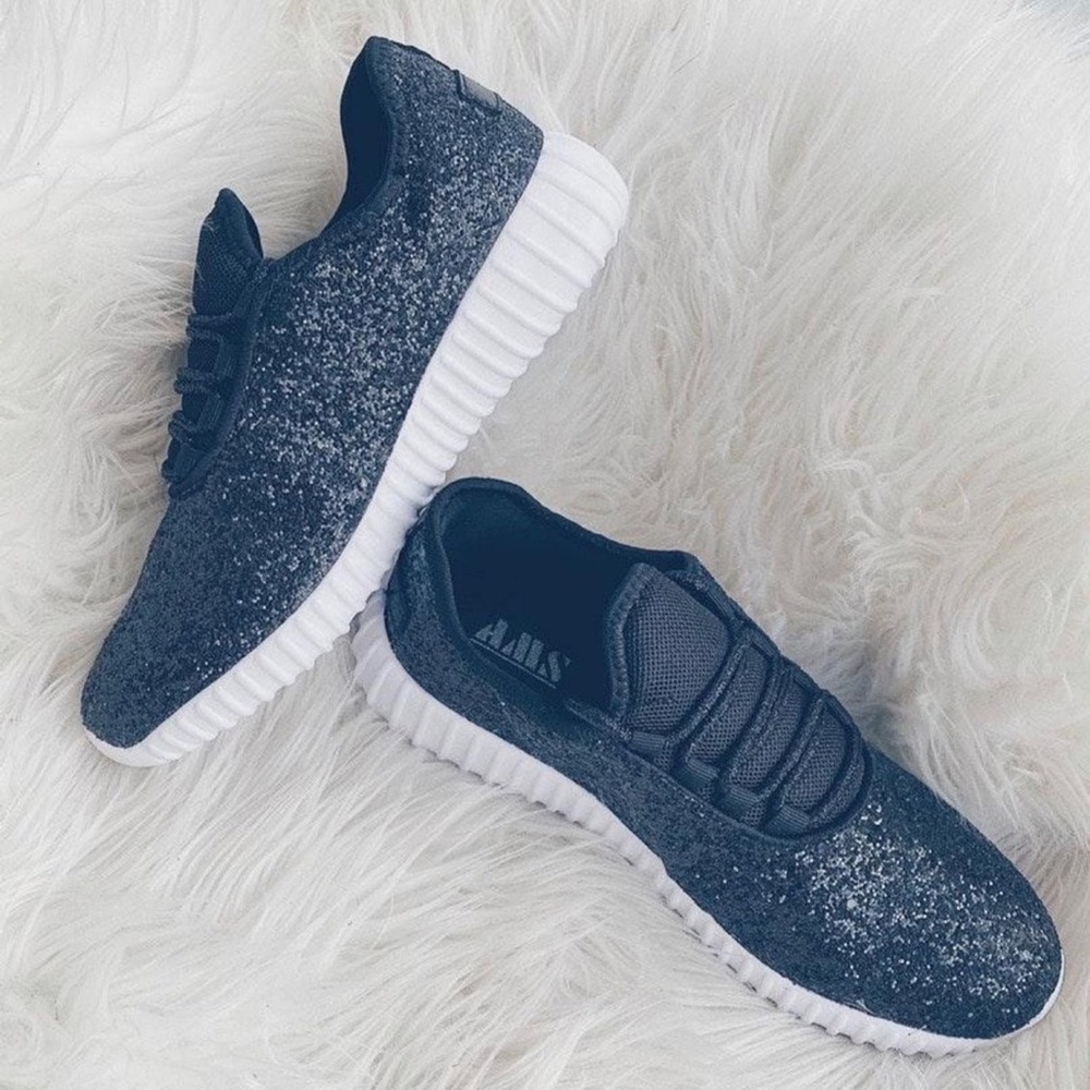 Black Glitter‎ Sneakers